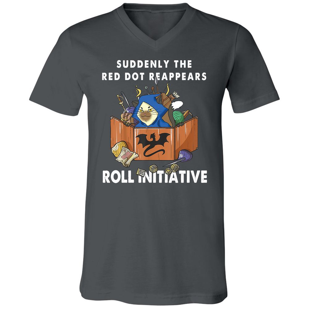 Unisex V-Neck T-Shirt - RWCTBEAH - Asphalt - 12