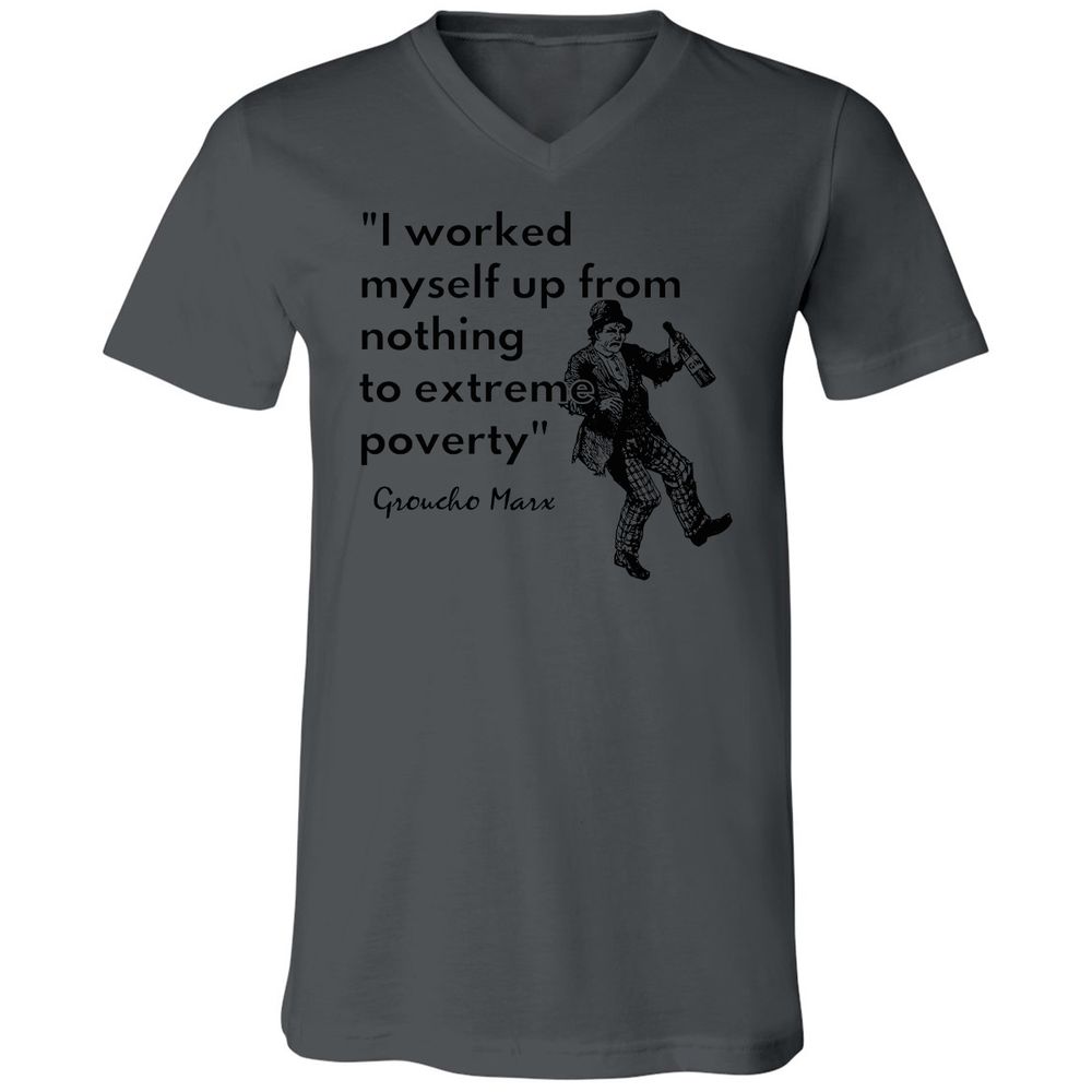 Unisex V-Neck T-Shirt - NUAAFYD3 - Asphalt - 12