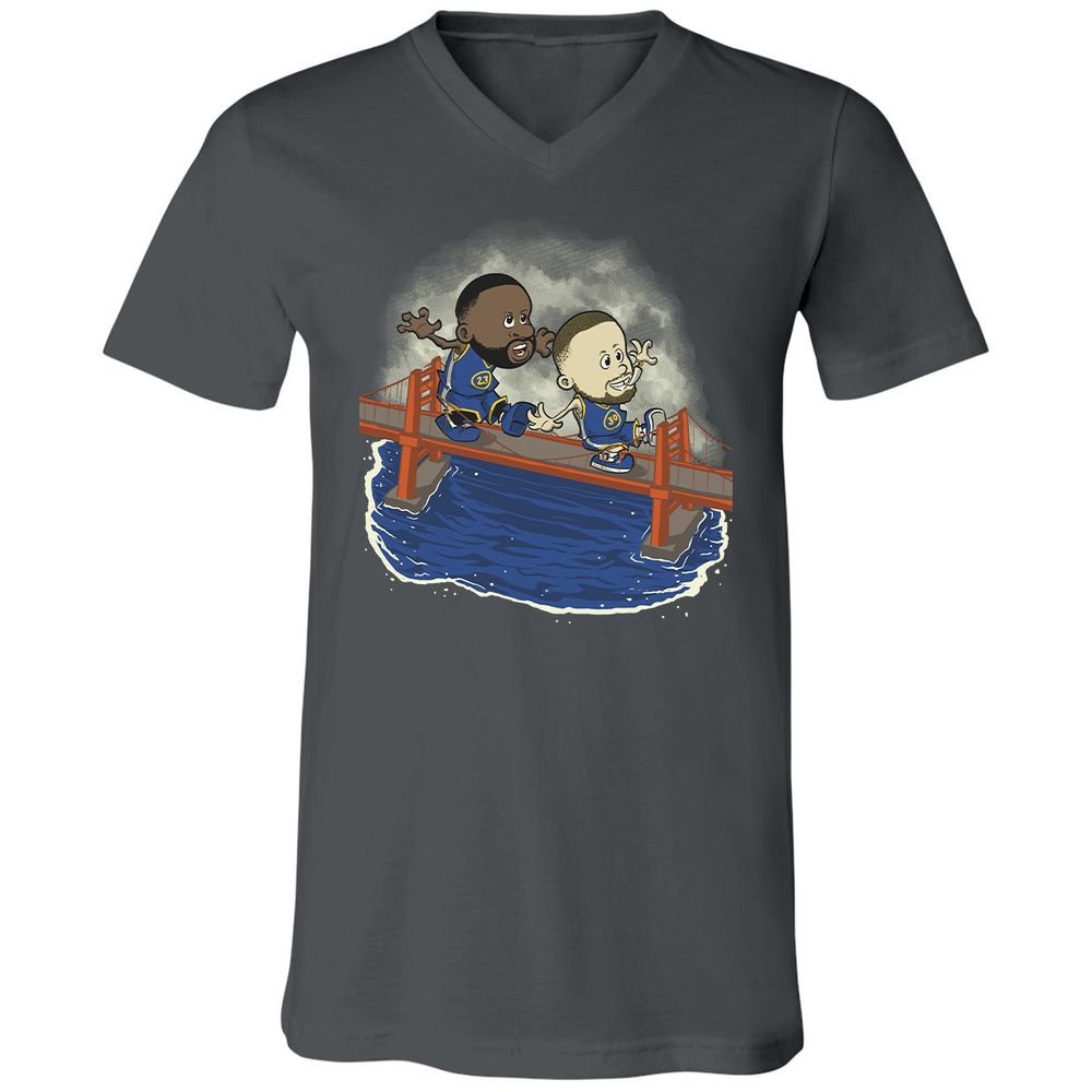 Unisex V-Neck T-Shirt - UJ31YLGE - Asphalt - 12