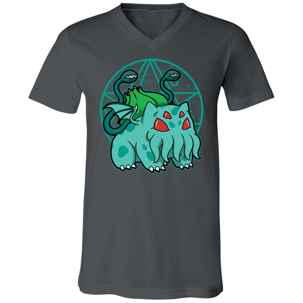 Unisex V-Neck T-Shirt - 6FF8DKNE - Asphalt - 12