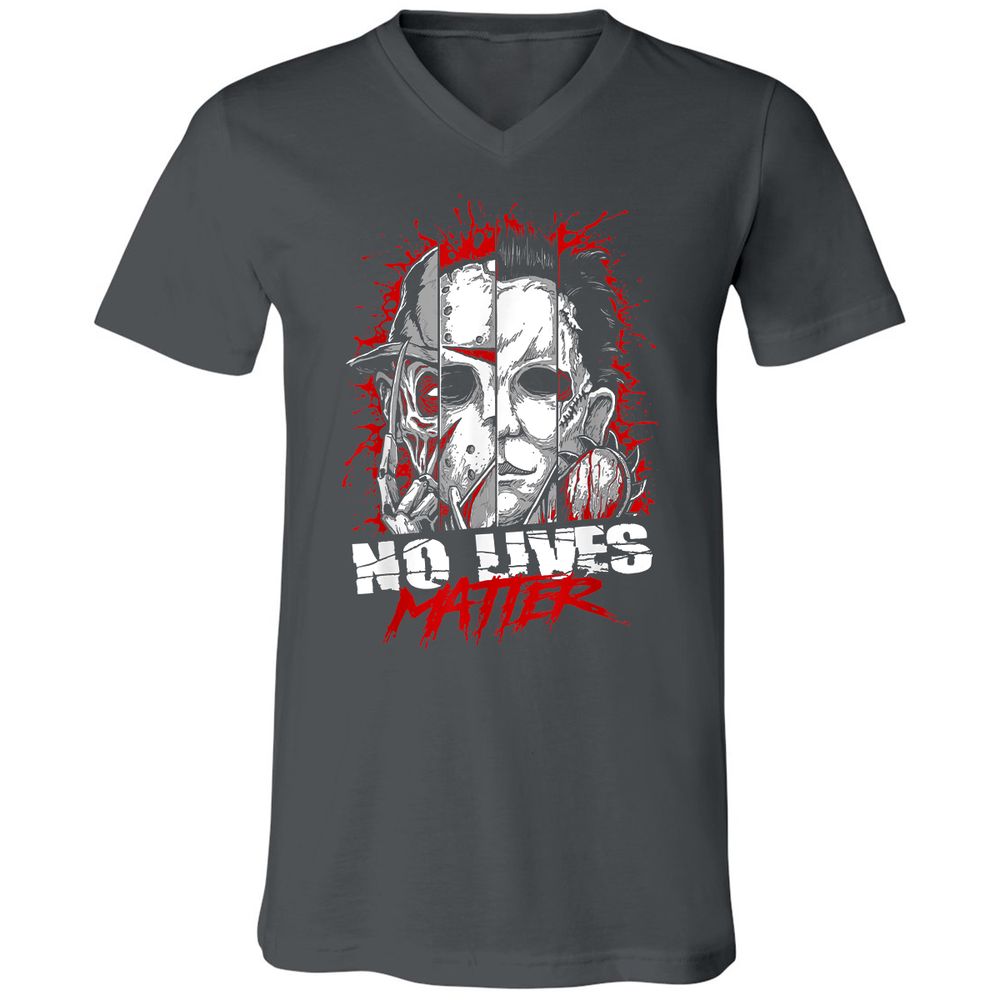 Unisex V-Neck T-Shirt - RLF9DXWE - Asphalt - 12