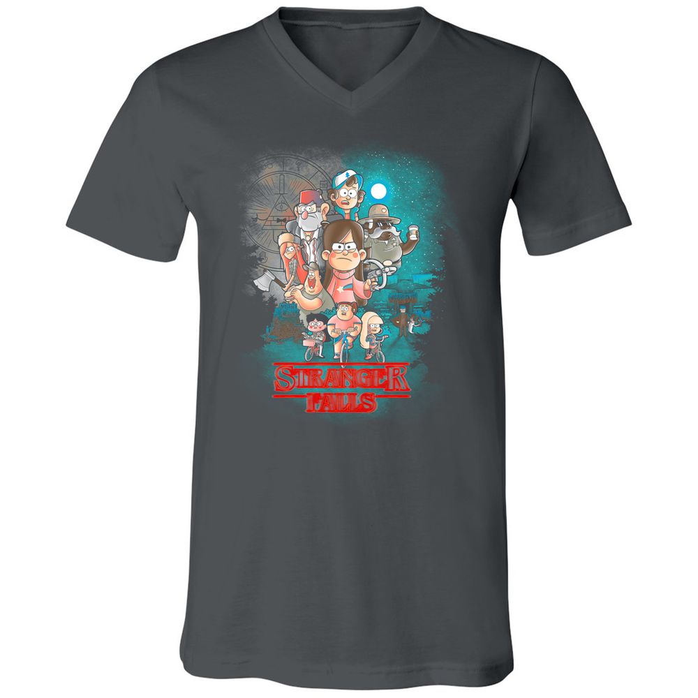Unisex V-Neck T-Shirt - JCPJSFLS - Asphalt - 12