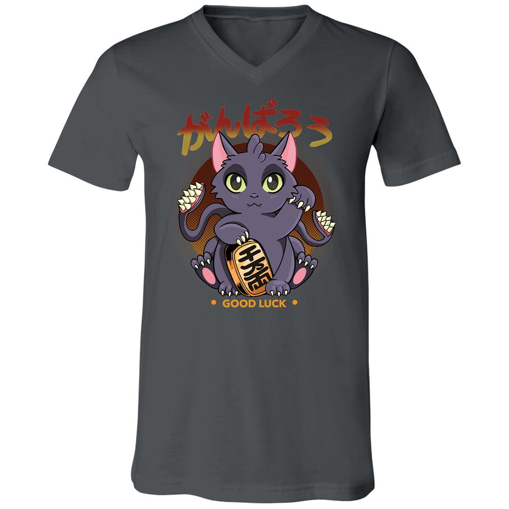 Unisex V-Neck T-Shirt - Z8XMDYM5 - Asphalt - 12