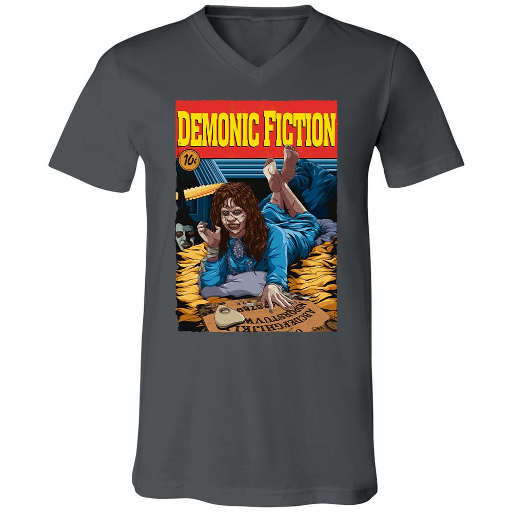 Unisex V-Neck T-Shirt - L3DKFL9Y - Asphalt - 12