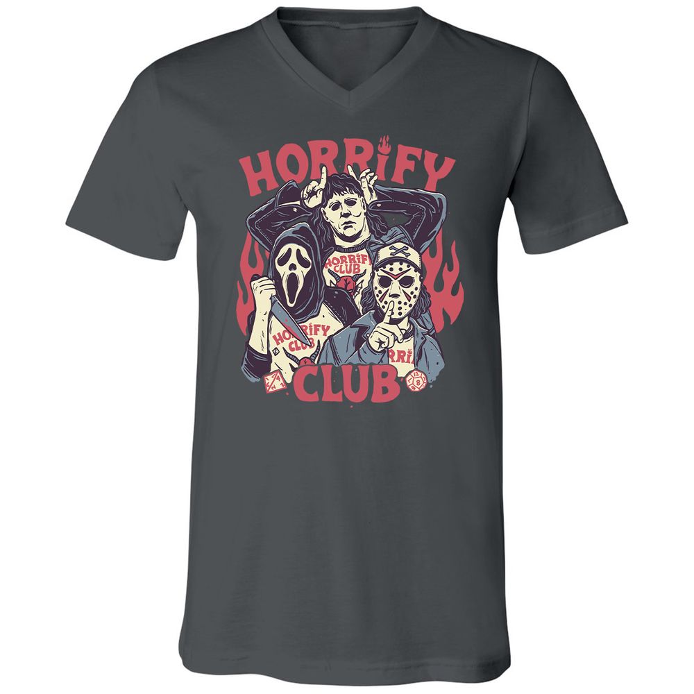 Unisex V-Neck T-Shirt - D4KH9HC6 - Asphalt - 12