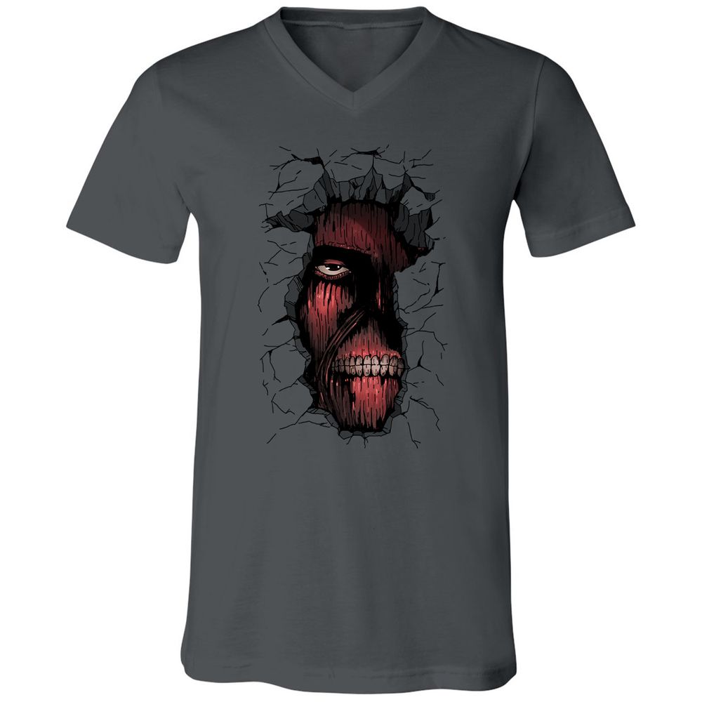 Unisex V-Neck T-Shirt - CLLJUNBF - Asphalt - 12