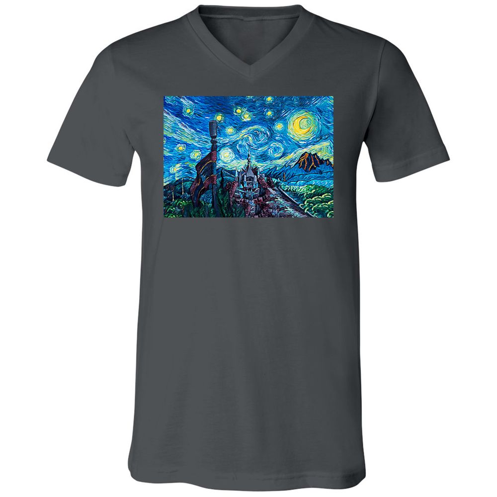 Unisex V-Neck T-Shirt - CZHYBSEU - Asphalt - 12