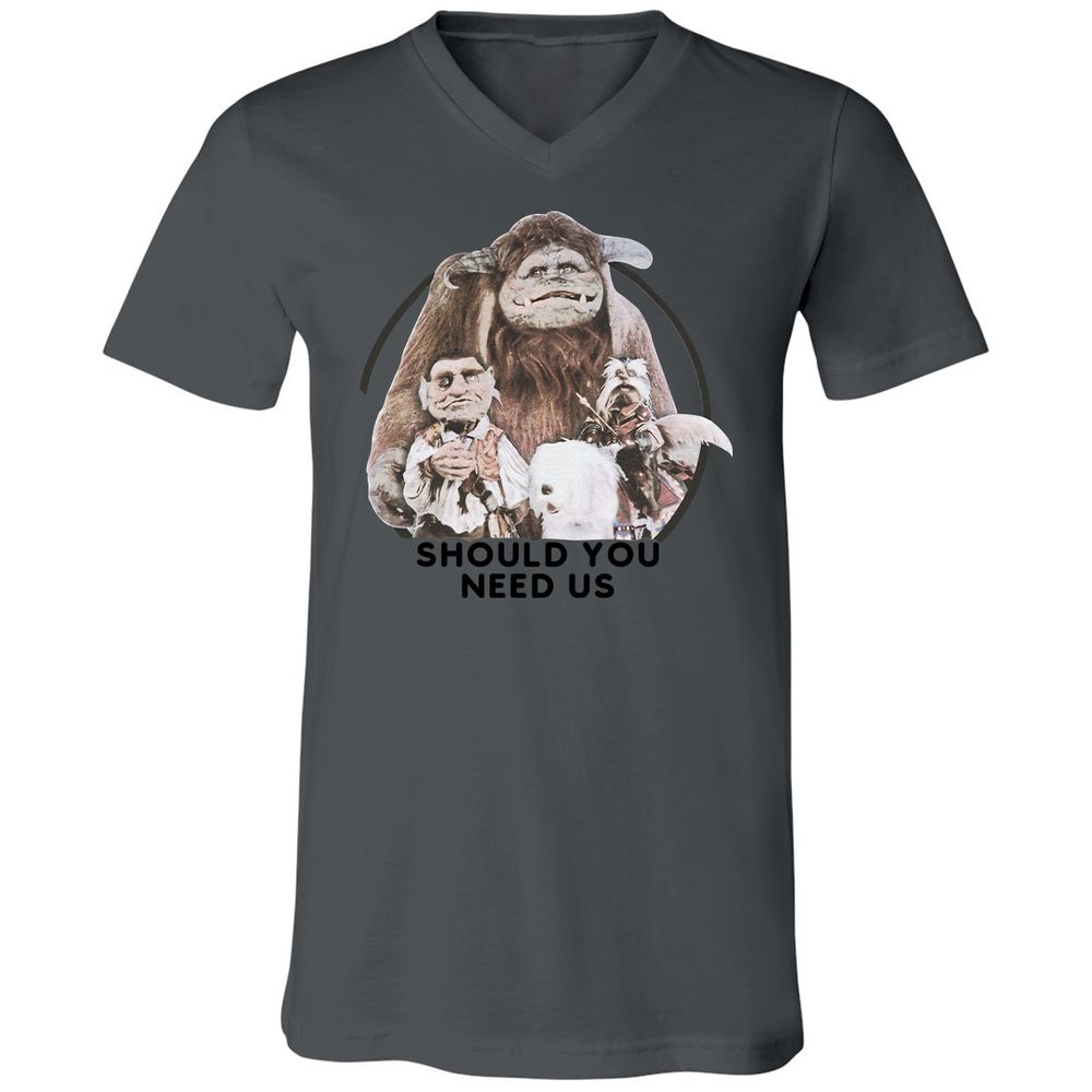Unisex V-Neck T-Shirt - THA13UGY - Asphalt - 12
