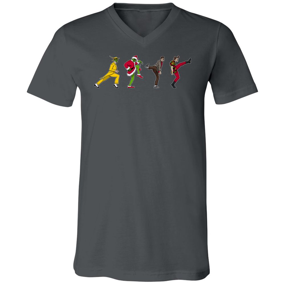Unisex V-Neck T-Shirt - 8WZADCNJ - Asphalt - 12
