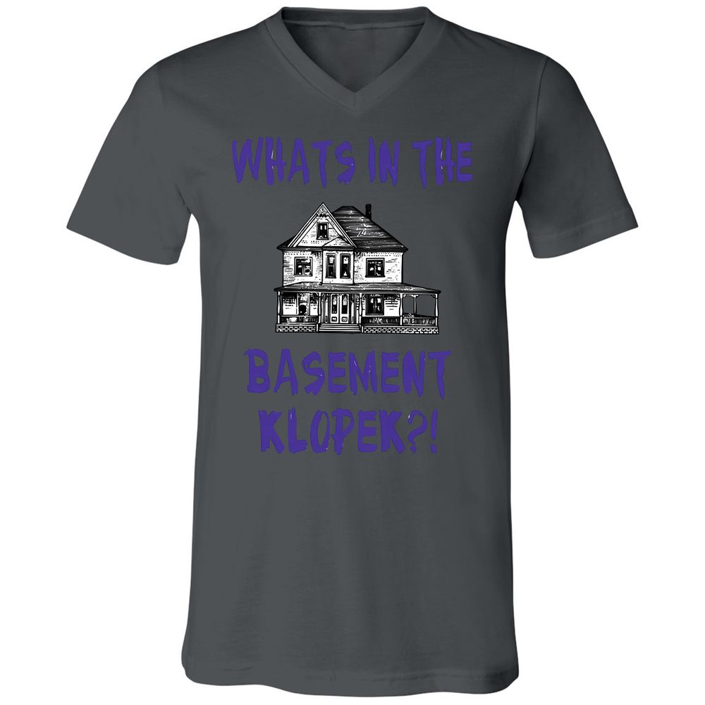 Unisex V-Neck T-Shirt - Y2TJ7UKW - Asphalt - 12