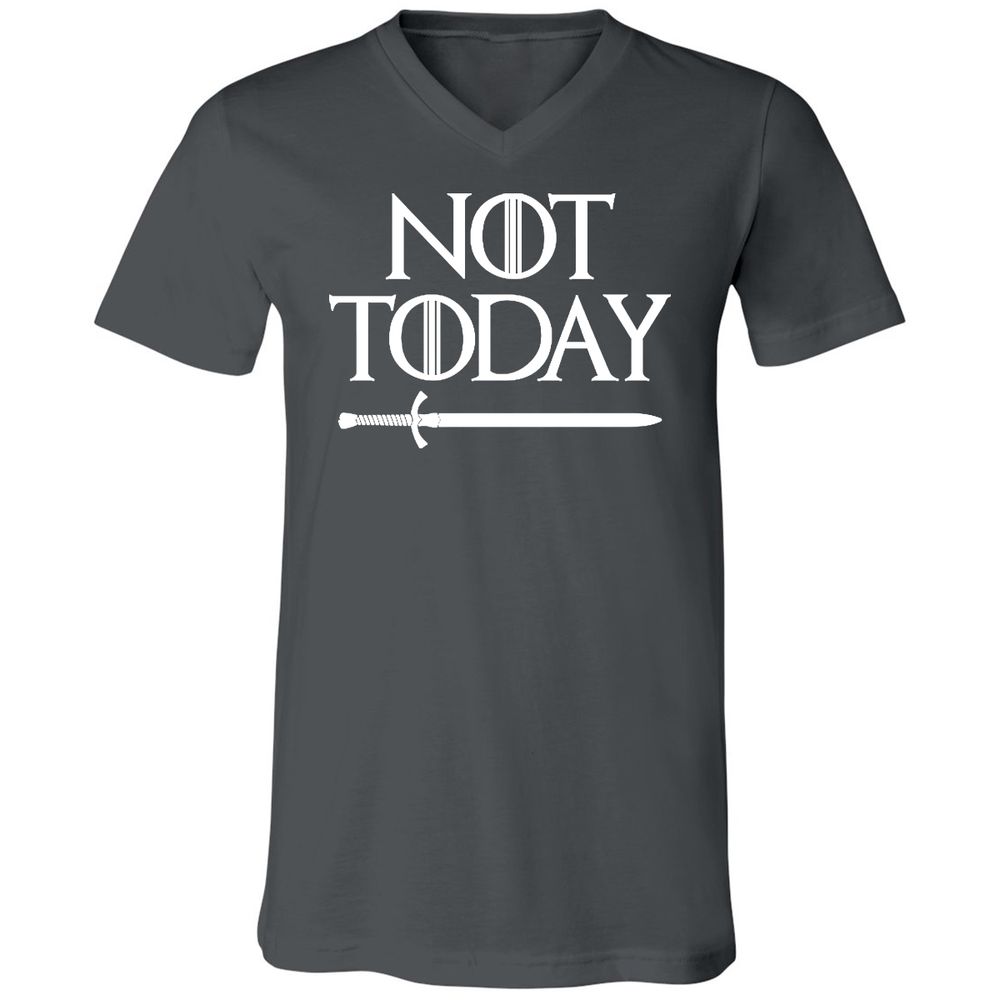Unisex V-Neck T-Shirt - 6VK8F97Y - Asphalt - 12