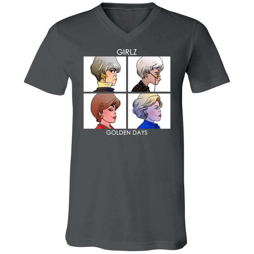 Unisex V-Neck T-Shirt - EMEHLG3C - Asphalt - 12