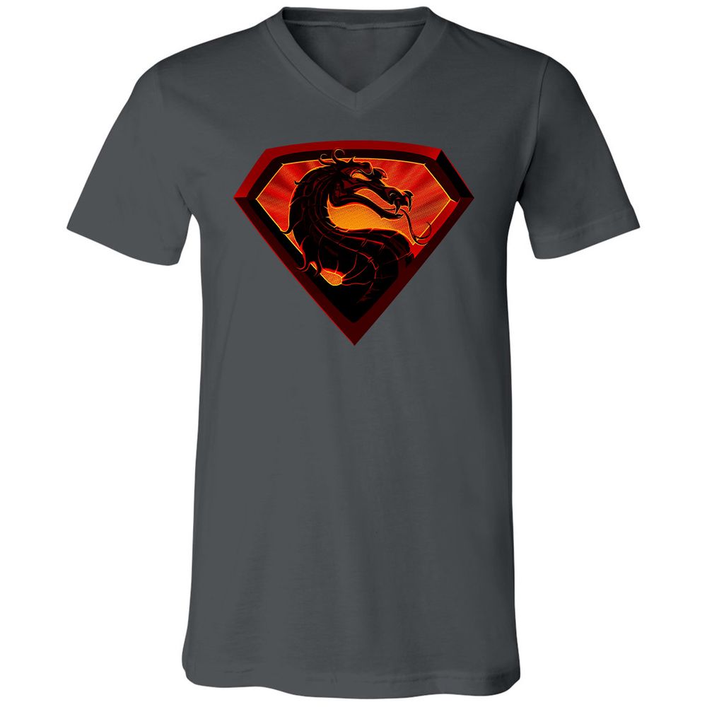 Unisex V-Neck T-Shirt - J6P92K4Q - Asphalt - 12