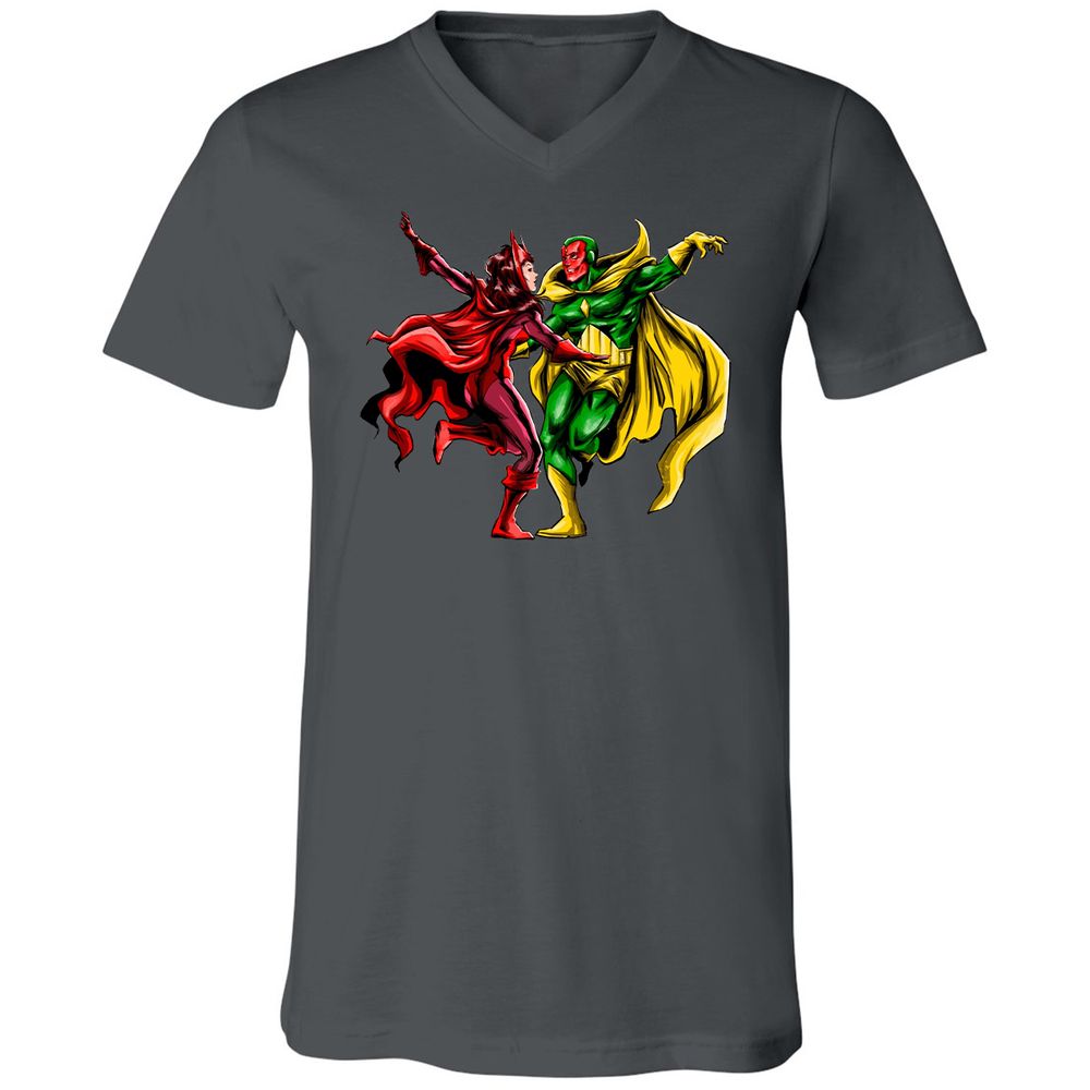 Unisex V-Neck T-Shirt - S7WFCRMB - Asphalt - 12