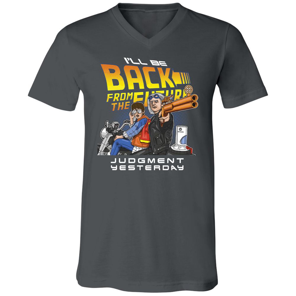 Unisex V-Neck T-Shirt - TUPHZ615 - Asphalt - 12