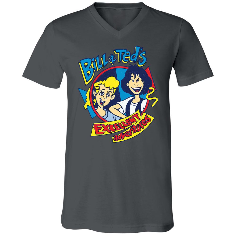 Unisex V-Neck T-Shirt - LUBQJY6S - Asphalt - 12