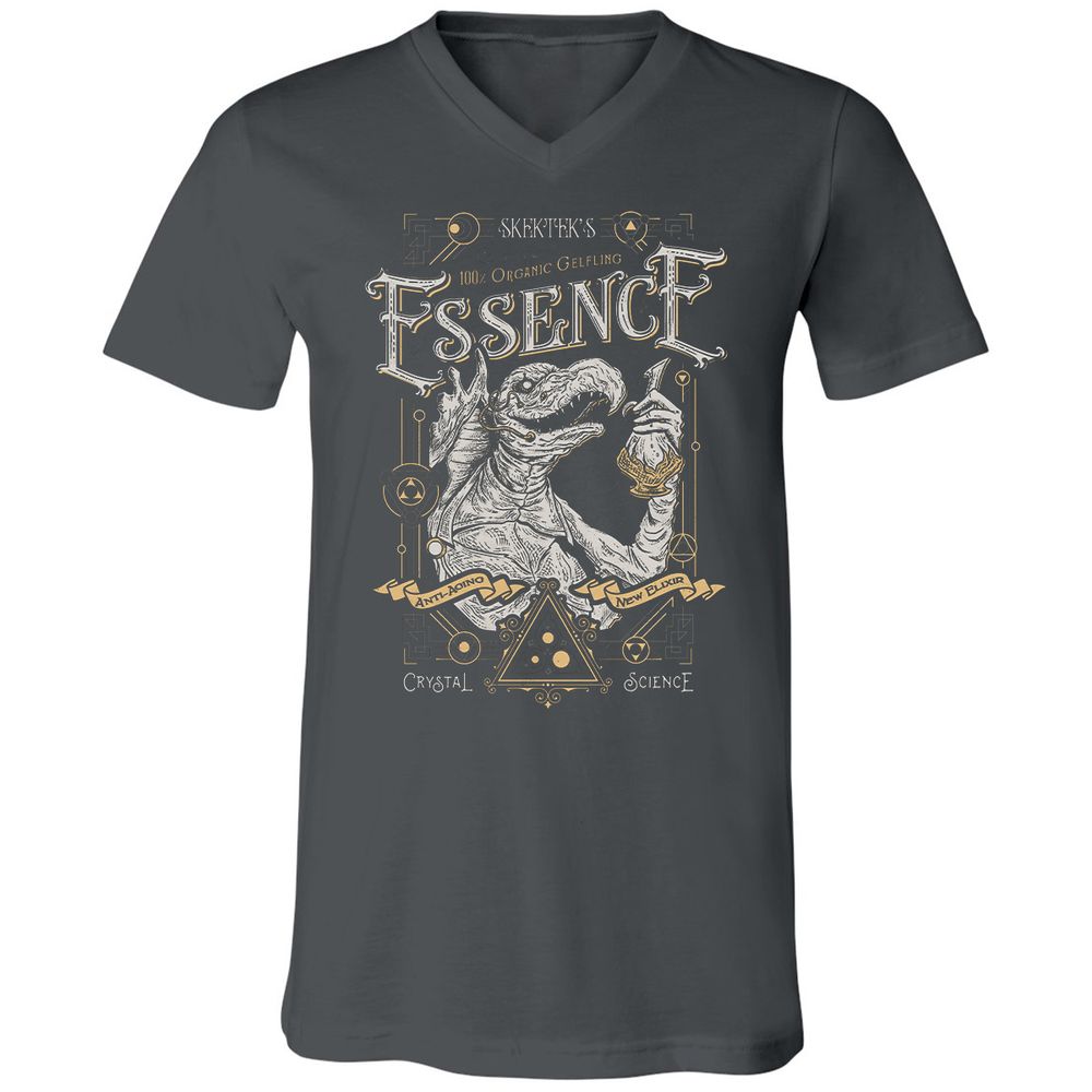Unisex V-Neck T-Shirt - ZTDBW9XC - Asphalt - 12