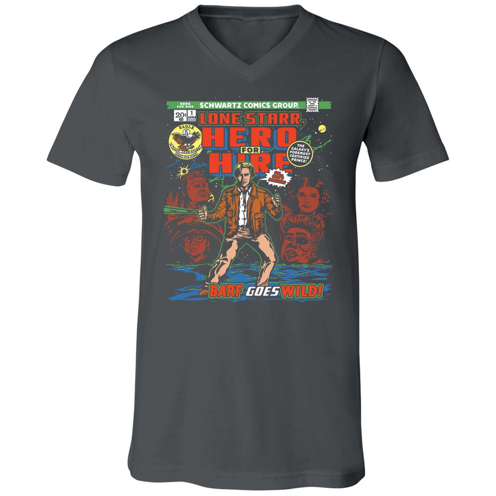 Unisex V-Neck T-Shirt - G9DLJXX4 - Asphalt - 12