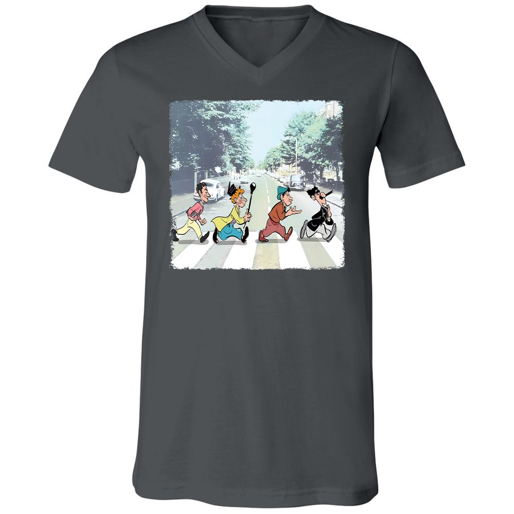 Unisex V-Neck T-Shirt - QHCA25TH - Asphalt - 12