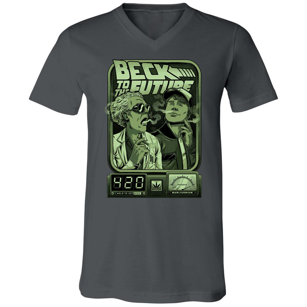 Unisex V-Neck T-Shirt - JW7P7JHN - Asphalt - 12