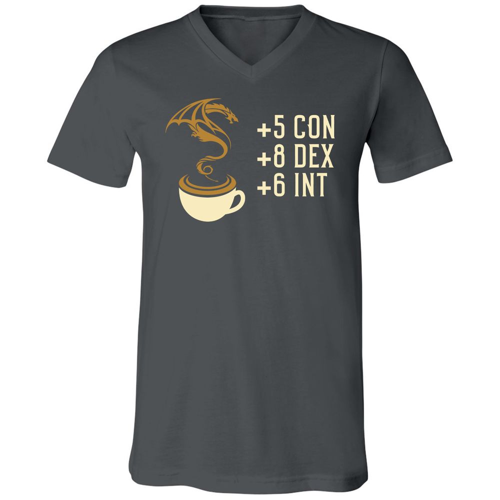 Unisex V-Neck T-Shirt - WR7UDQQS - Asphalt - 12