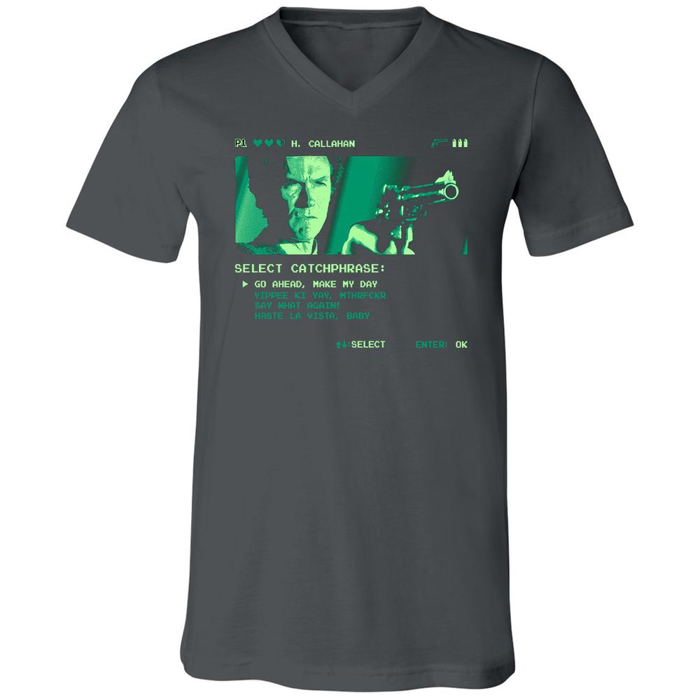 Unisex V-Neck T-Shirt - Z3Z1UNWH - Asphalt - 12