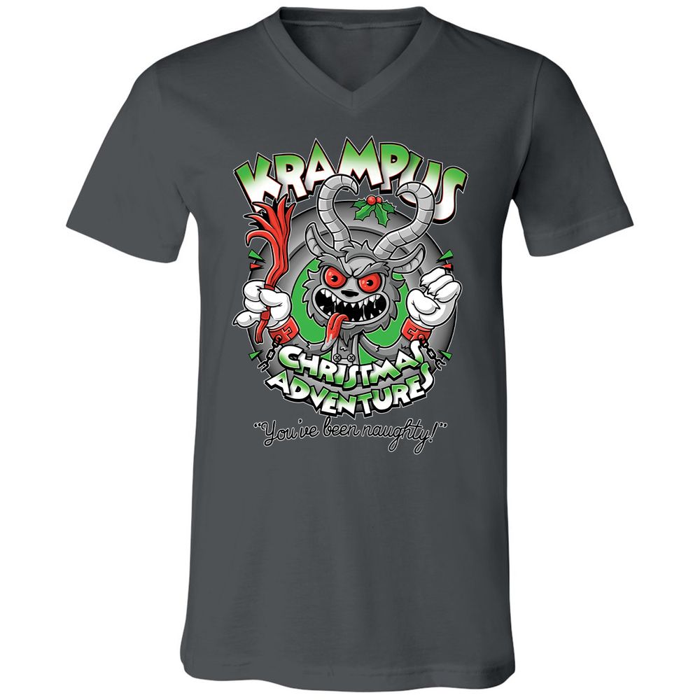 Unisex V-Neck T-Shirt - TTQQH2DU - Asphalt - 12