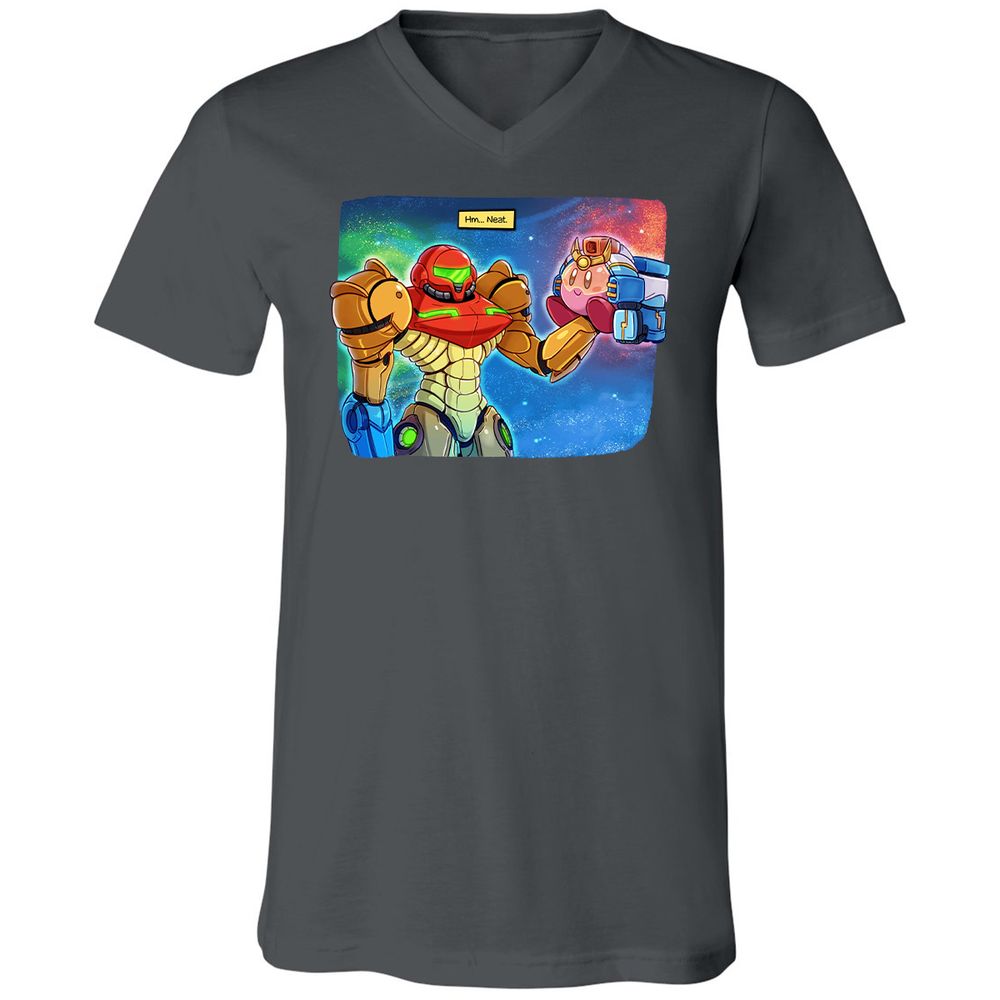 Unisex V-Neck T-Shirt - RAS6TL4V - Asphalt - 12