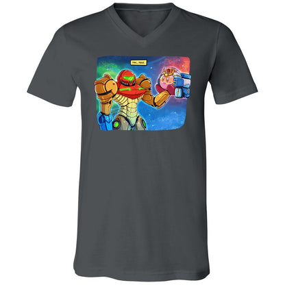 Unisex V-Neck T-Shirt - RAS6TL4V - Asphalt - 12