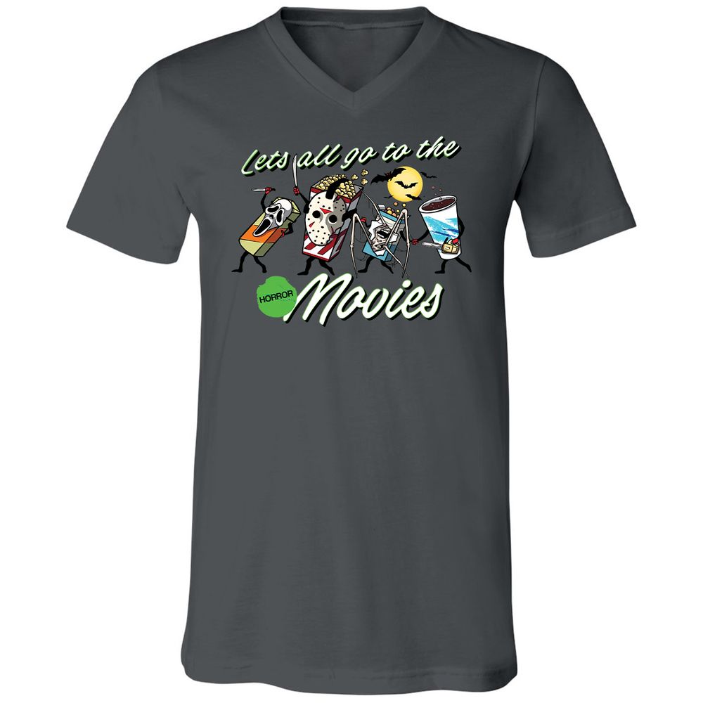 Unisex V-Neck T-Shirt - RH2FG9L4 - Asphalt - 12