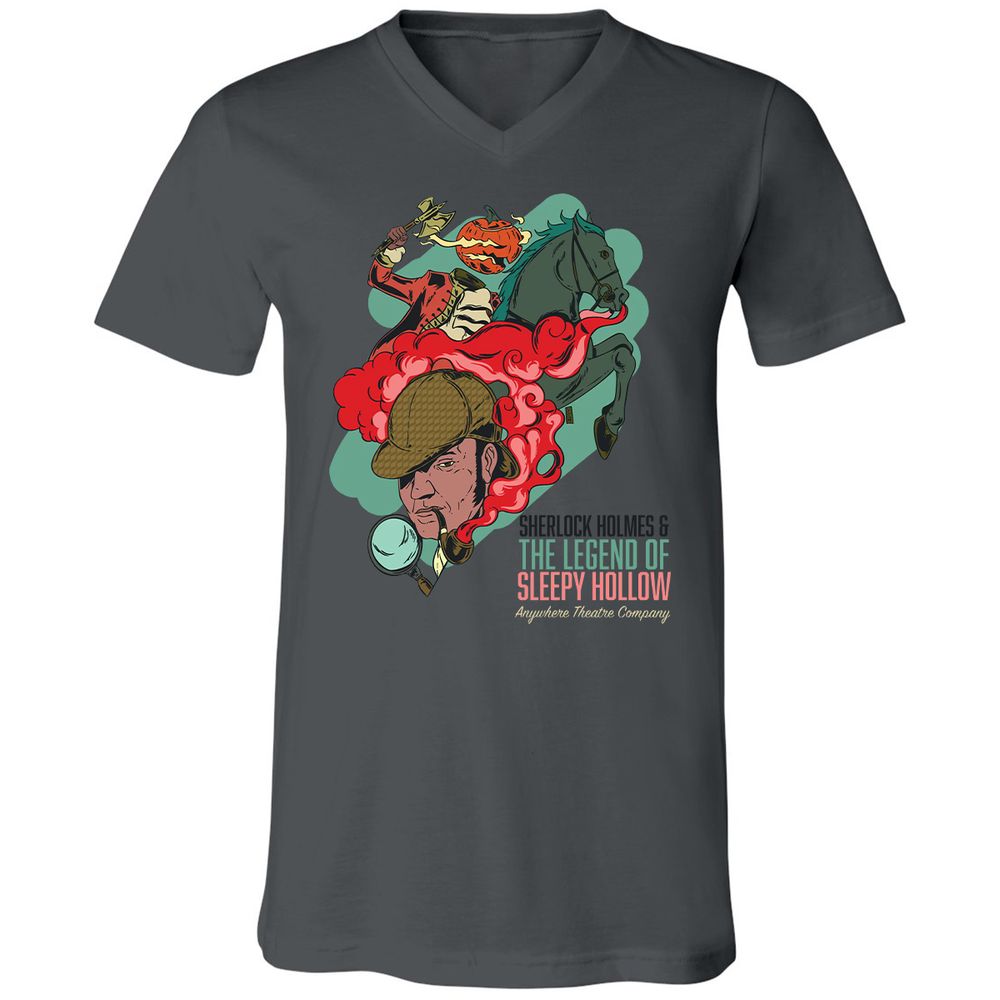 Unisex V-Neck T-Shirt - Z639MQBN - Asphalt - 12