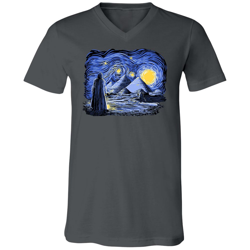 Unisex V-Neck T-Shirt - VYHCPHBA - Asphalt - 12