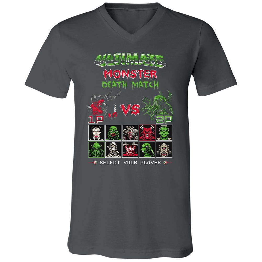 Unisex V-Neck T-Shirt - CETDZB2M - Asphalt - 12