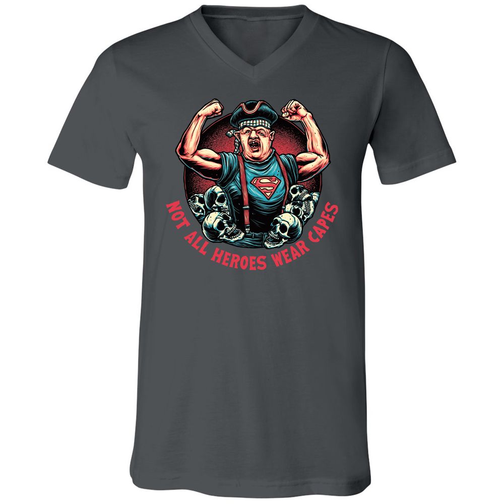 Unisex V-Neck T-Shirt - PH5UJP9T - Asphalt - 12