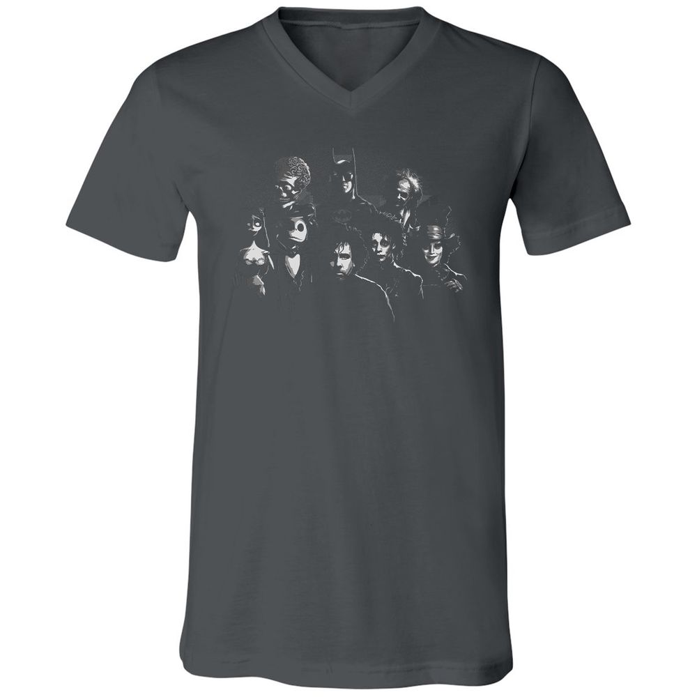 Unisex V-Neck T-Shirt - JXP7P9JS - Asphalt - 12