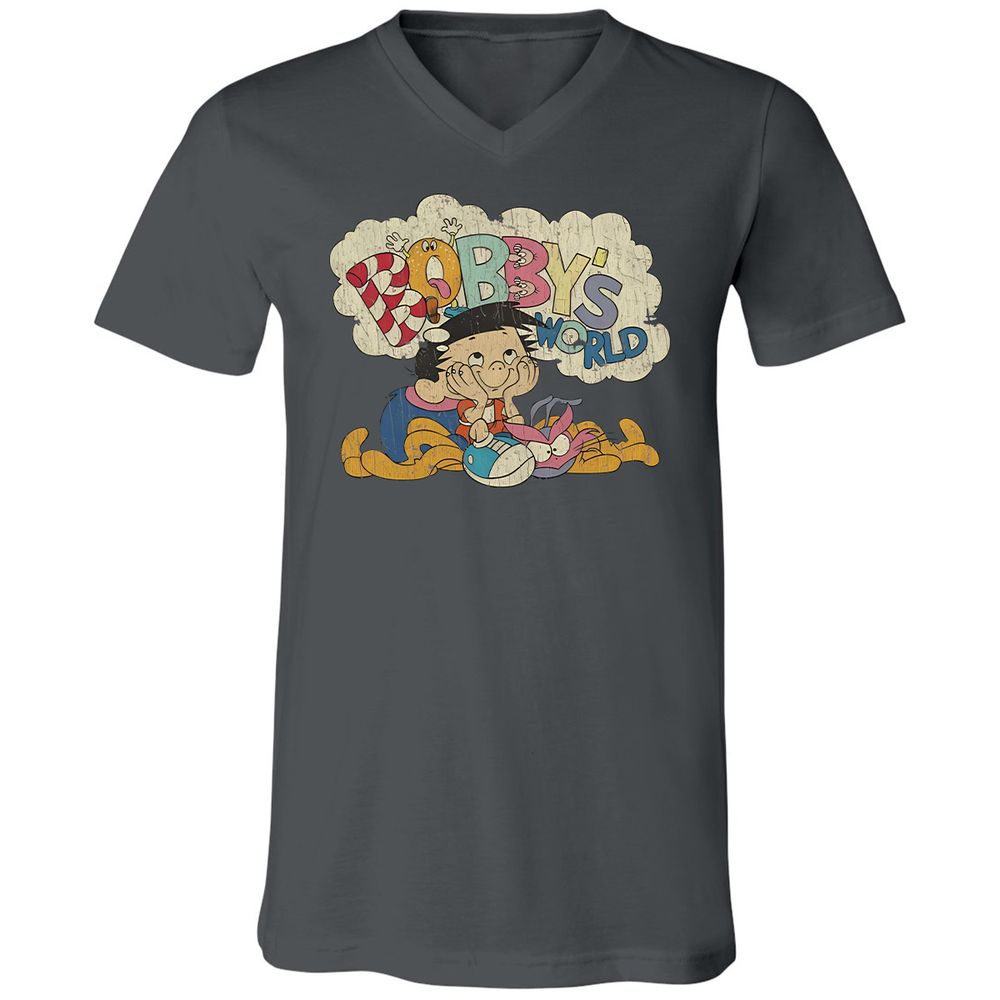 Unisex V-Neck T-Shirt - 238PD93R - Asphalt - 12