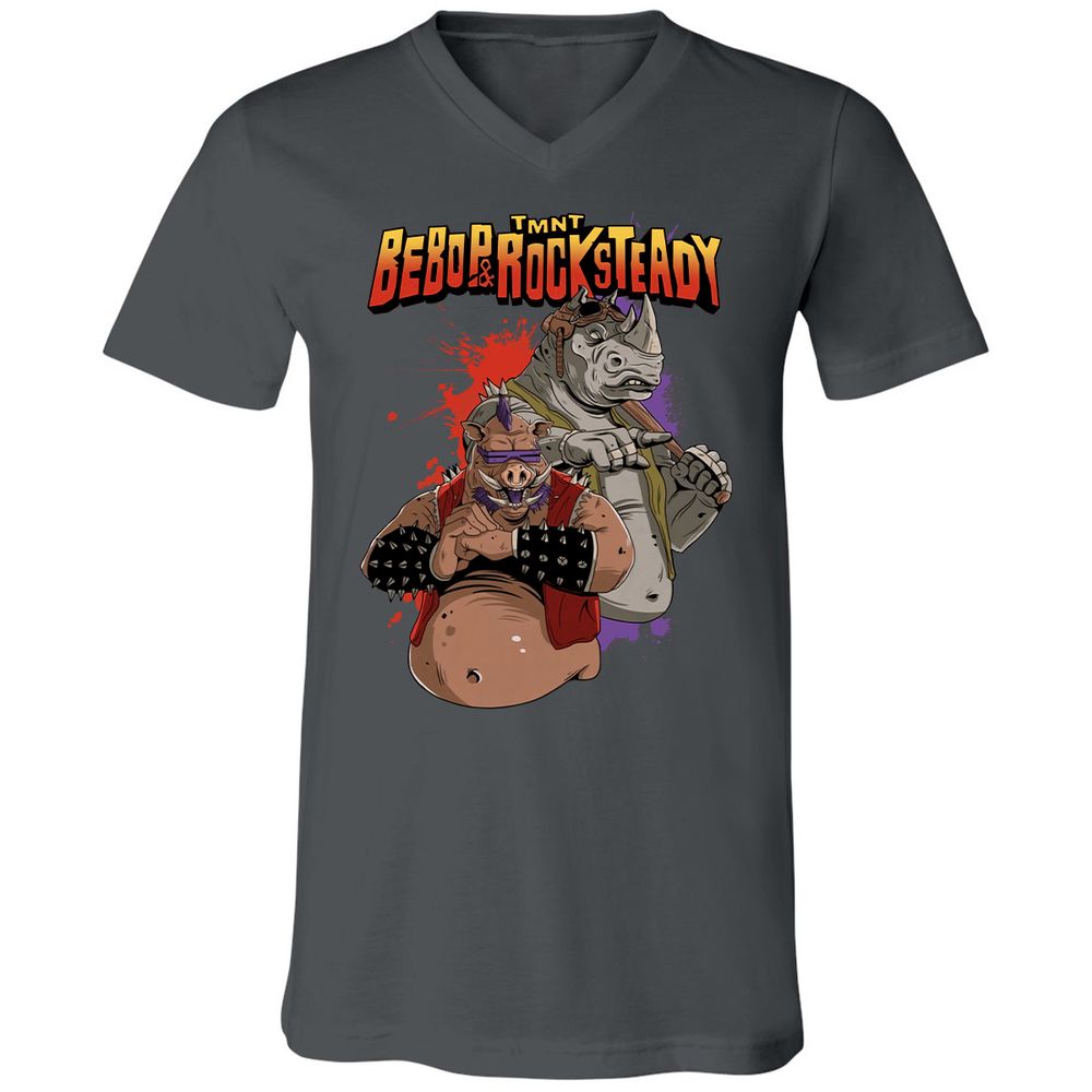 Unisex V-Neck T-Shirt - BVD34VAQ - Asphalt - 12