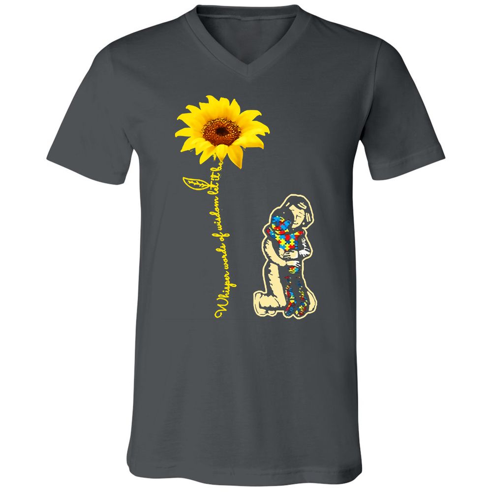Unisex V-Neck T-Shirt - 4SWCKU3W - Asphalt - 12