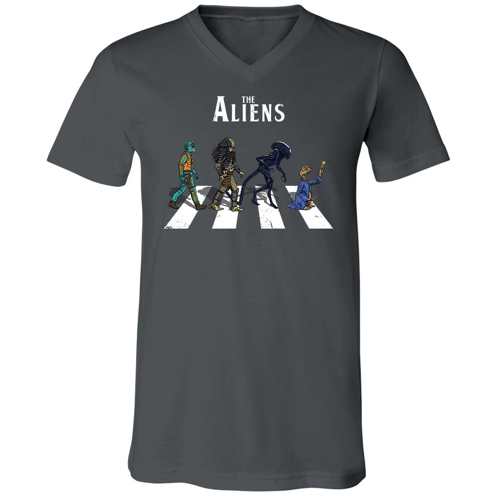 Unisex V-Neck T-Shirt - A22VMUFS - Asphalt - 12