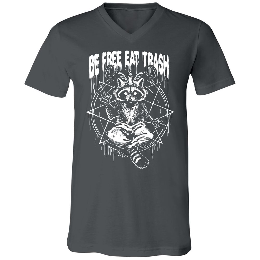Unisex V-Neck T-Shirt - X9SEH9HK - Asphalt - 12