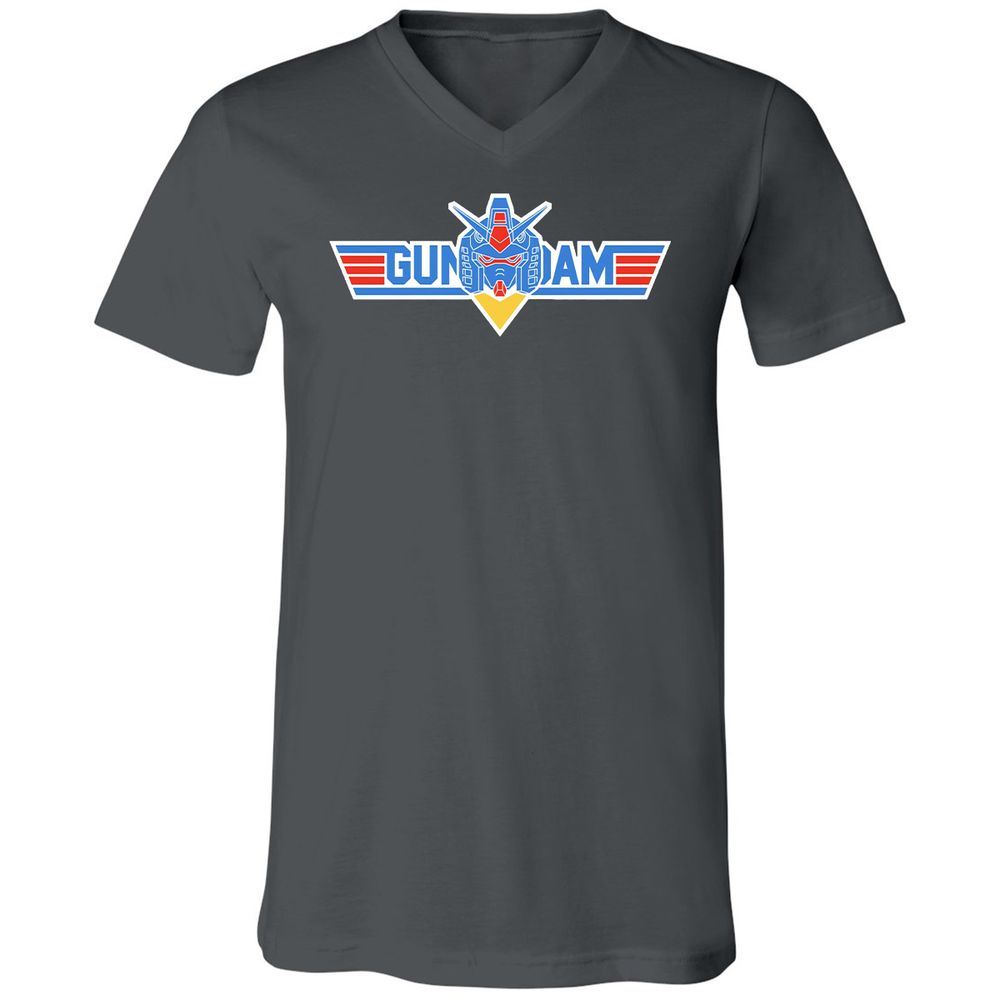 Unisex V-Neck T-Shirt - GL2LNRG3 - Asphalt - 12