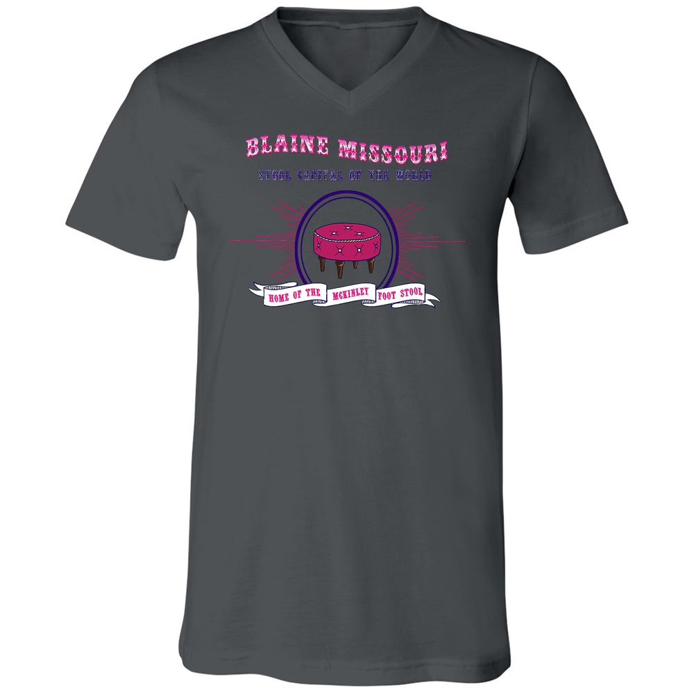Unisex V-Neck T-Shirt - EJPHC9MR - Asphalt - 12