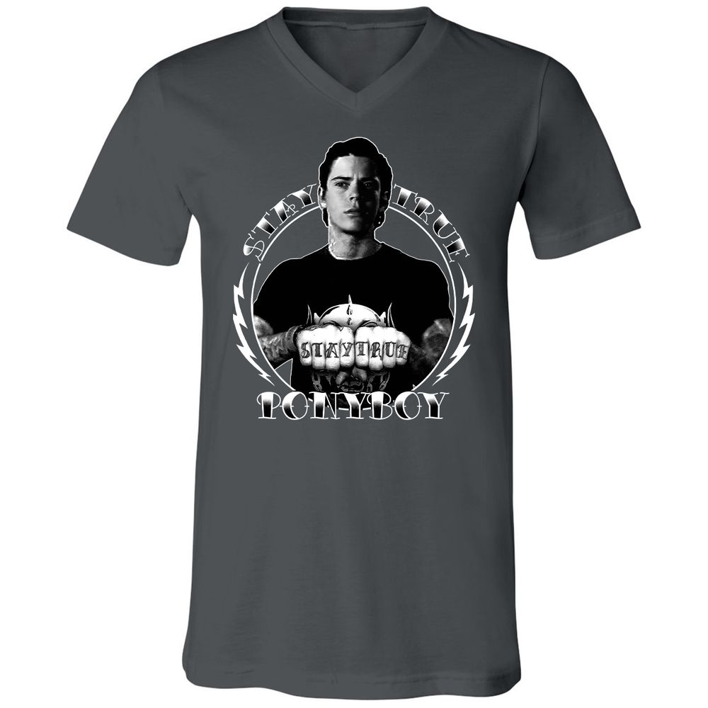 Unisex V-Neck T-Shirt - VDPX45DT - Asphalt - 12