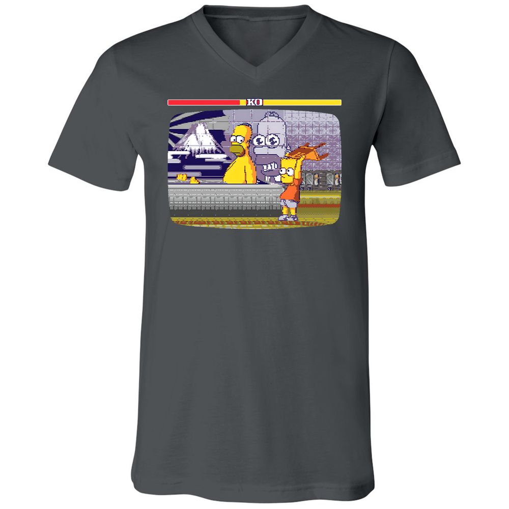 Unisex V-Neck T-Shirt - EF6UCR3M - Asphalt - 12
