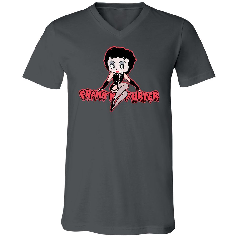 Unisex V-Neck T-Shirt - STD6JFVY - Asphalt - 12