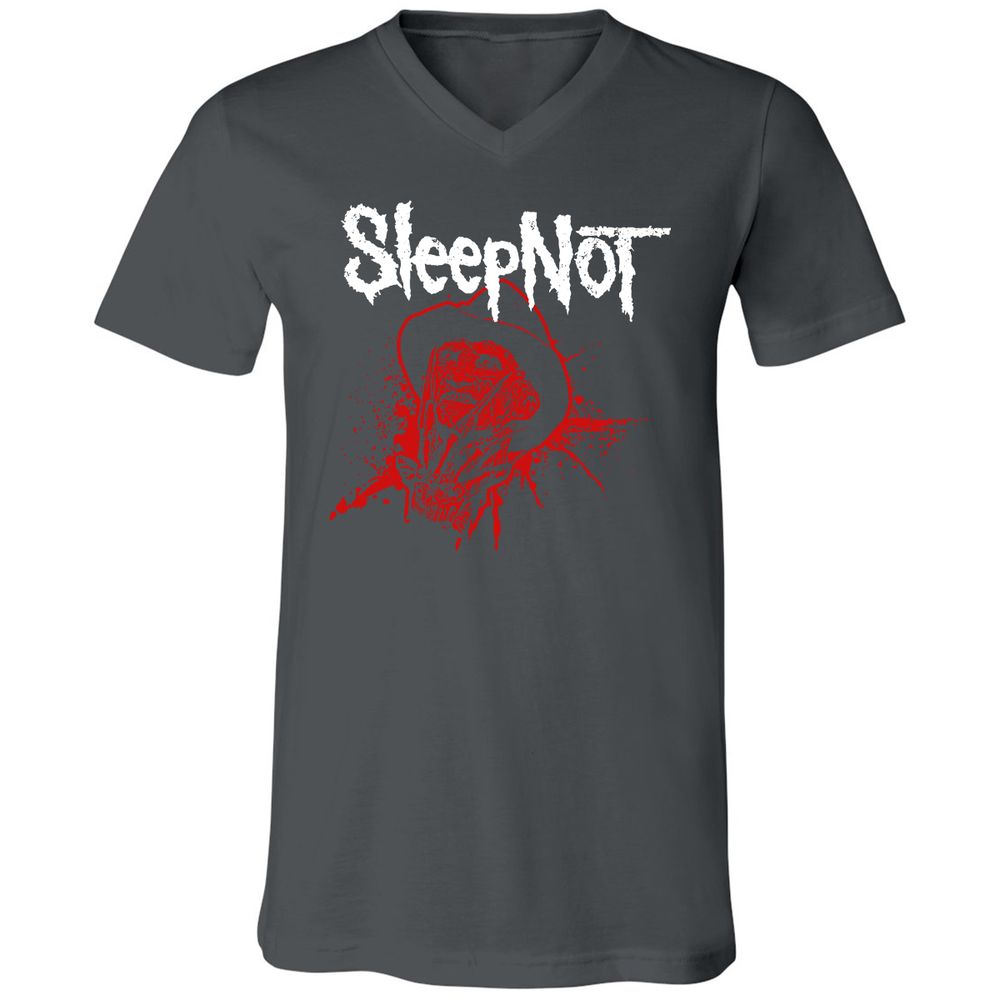 Unisex V-Neck T-Shirt - GKQ3V8GG - Asphalt - 12