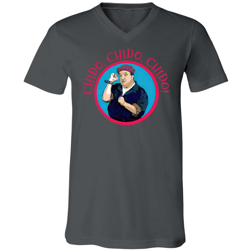Unisex V-Neck T-Shirt - JVBUAUHU - Asphalt - 12
