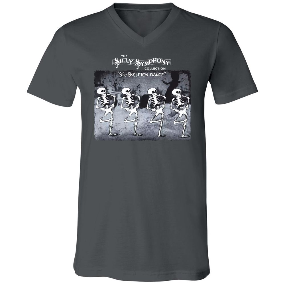 Unisex V-Neck T-Shirt - PZZUQTHR - Asphalt - 12