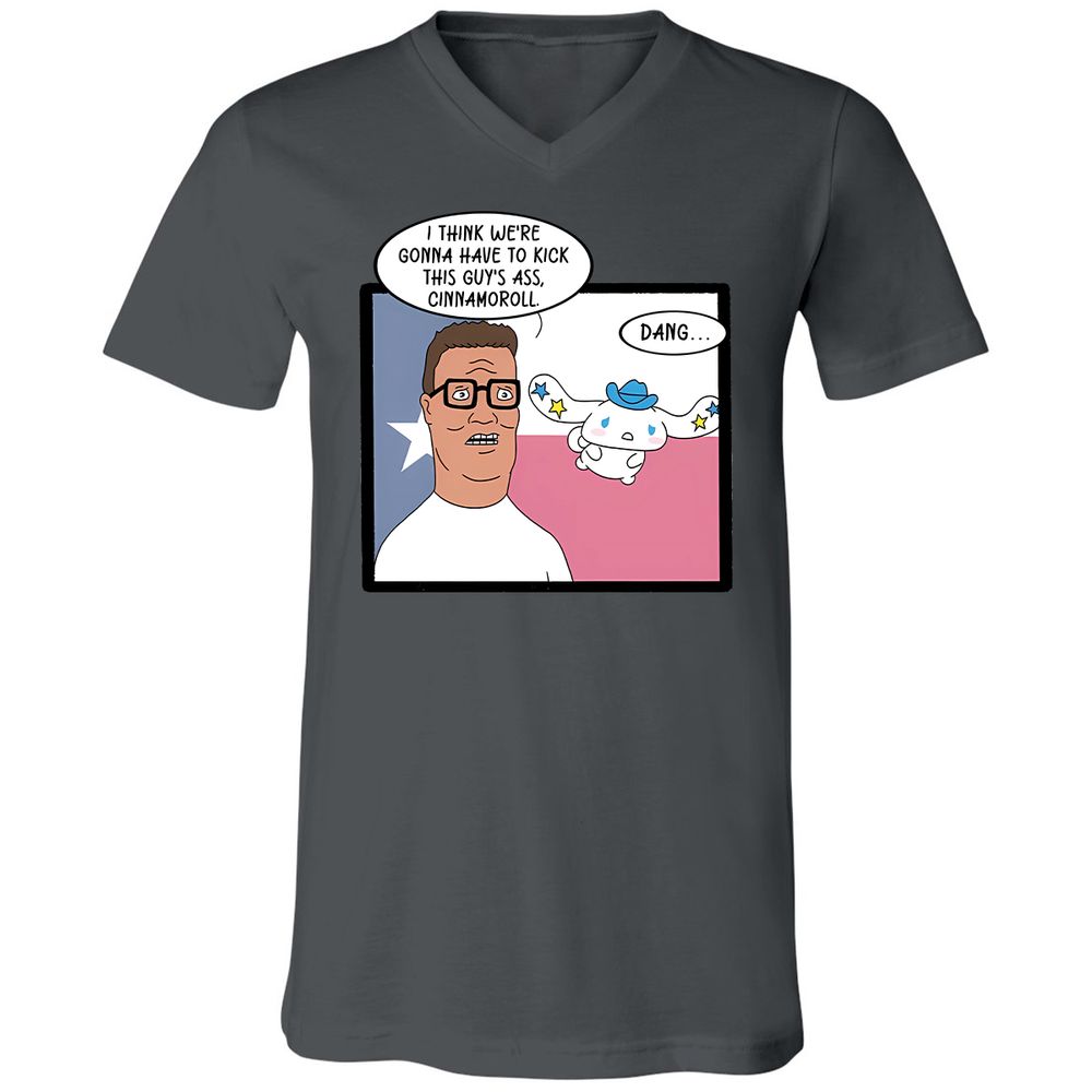 Unisex V-Neck T-Shirt - 78JRJWKD - Asphalt - 12