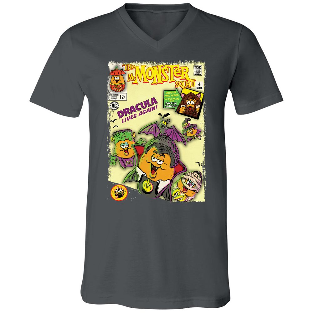 Unisex V-Neck T-Shirt - FUSW7T6Q - Asphalt - 12